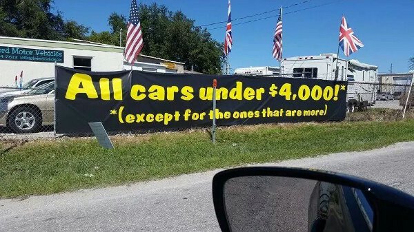 At Least This Used Car Dealer Is Honest.