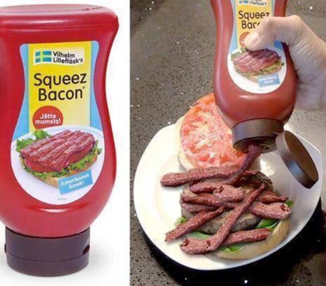 Bacon In A Squeeze Bottle. It Was Only A Matter Of Time.