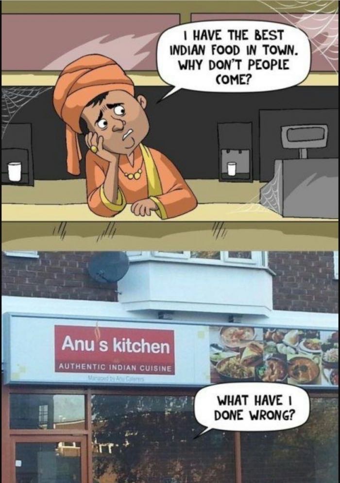 Best Indian food in town. Why don't people come?