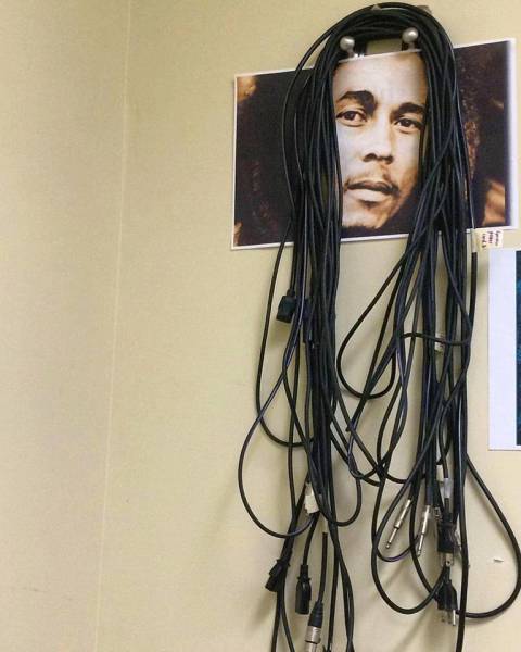 Bob Marley cable hanger.