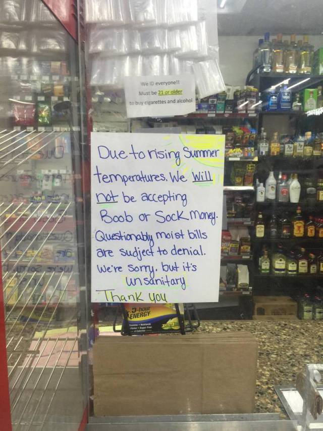 Boob and sock money.