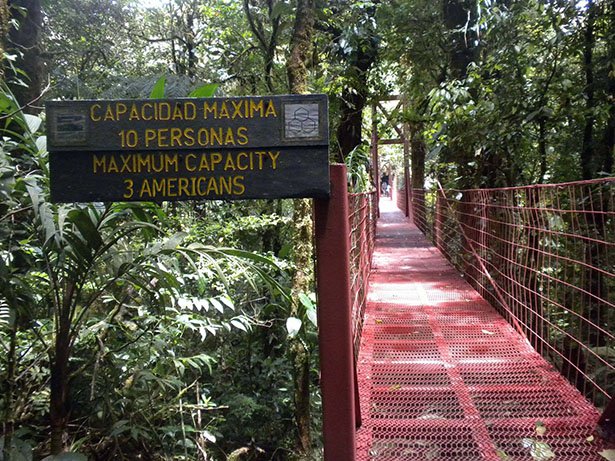 Bridge has a capacity limit, especially if you are an American.