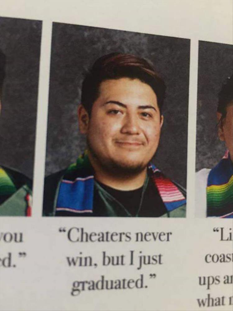 Cheaters never win...