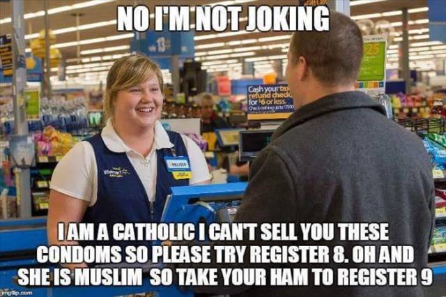 Checking out at Walmart can be such a pain.