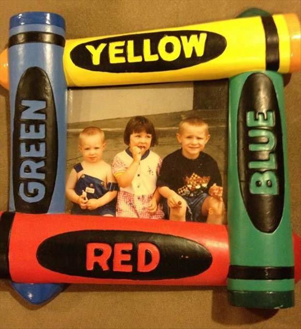 Crayon Picture Frame. Whoever Created It Must Have Been Color Blind.