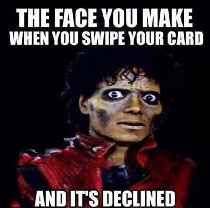 Credit card declined.