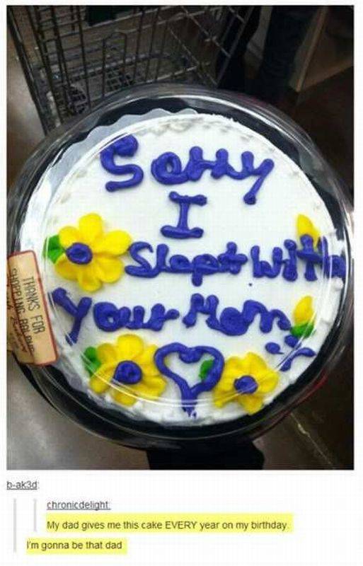 Dad is very honest when it comes to his kids birthday.