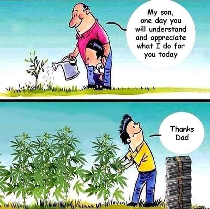 Dad teaches son a valuable lesson about marijuana.