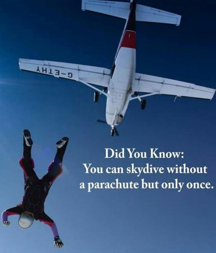 Did you know this one very important fact about skydiving?