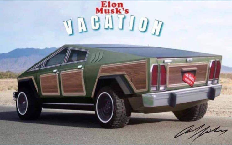 Elon Musk's Vacation Cybertruck