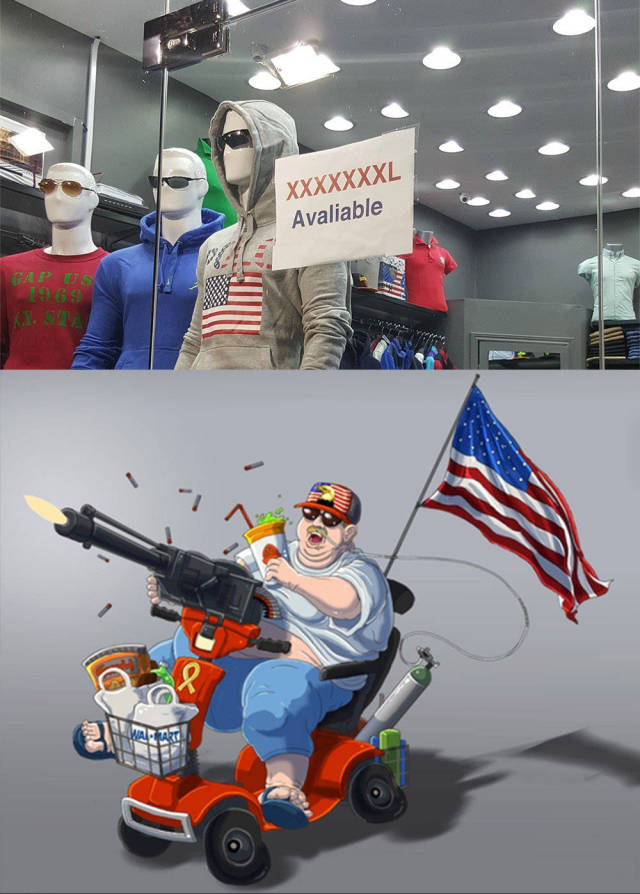 Extra extra extra large sizes available.