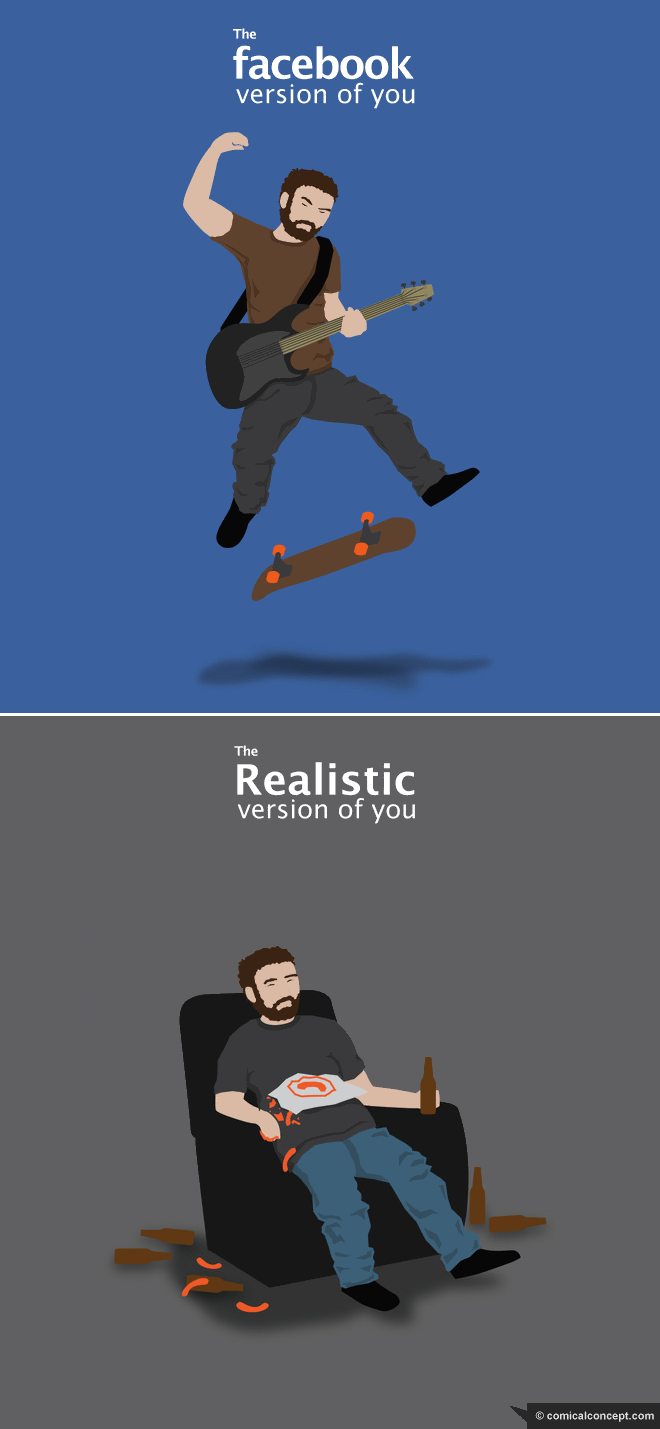 Facebook version of you vs Real version of you