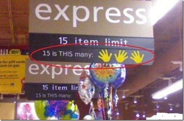 Finally an express check out lane for those who can never seem to count correctly.