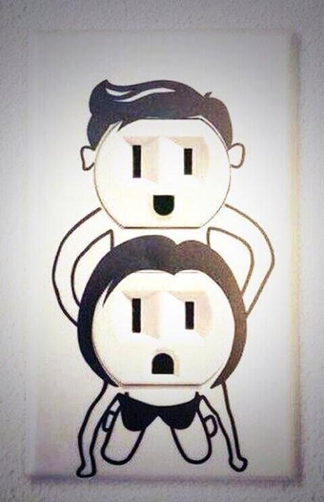 Fornicating wall plates for your electrical outlets.