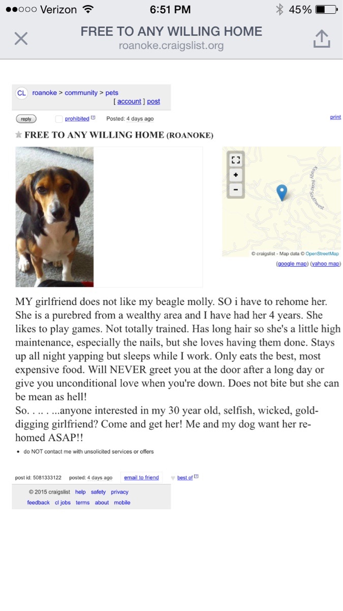Free to any willing home.