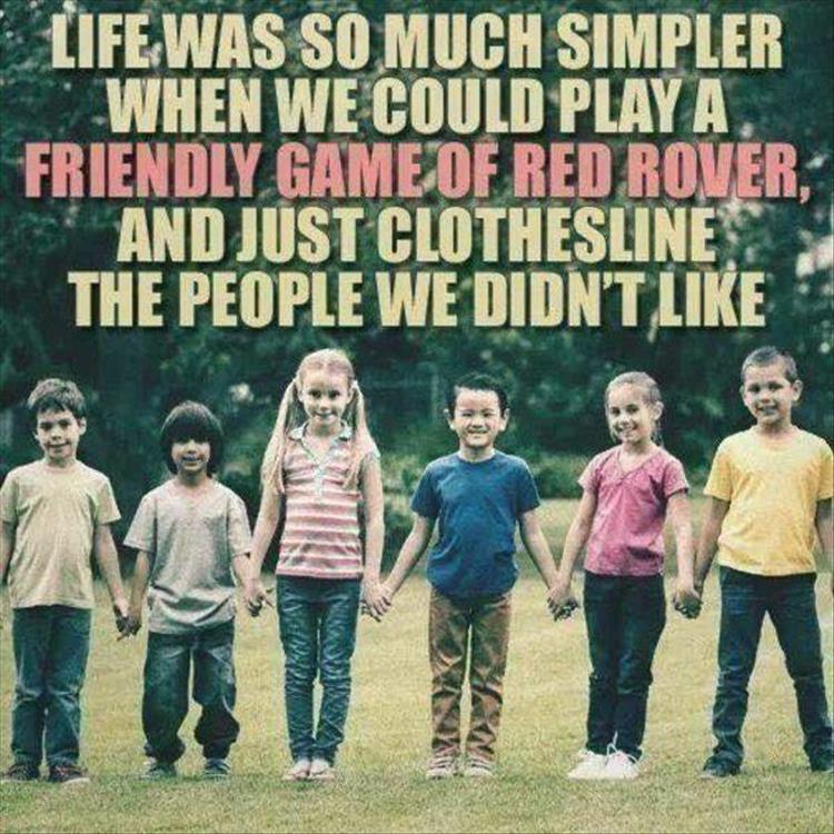 Friendly game of red rover.