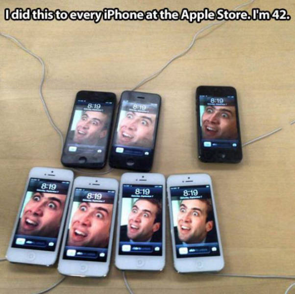 Fun at the Apple Store.