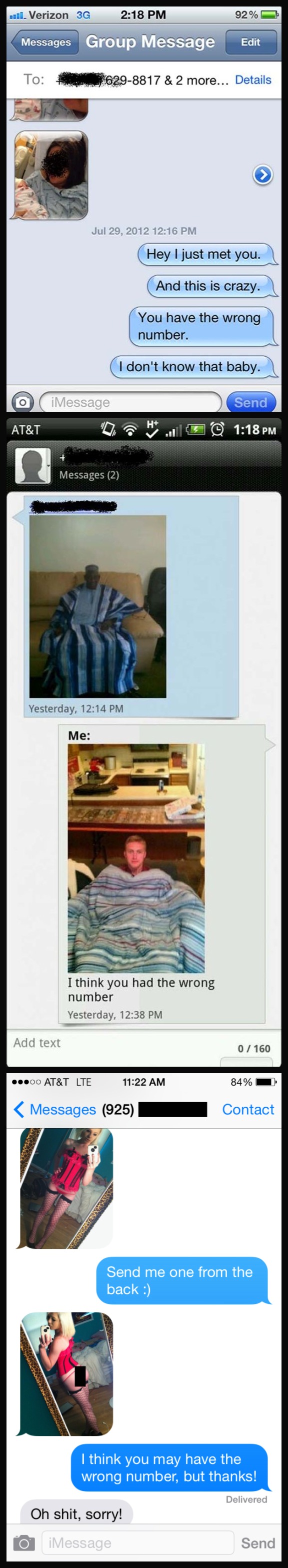 Funny Wrong Number Text Replies