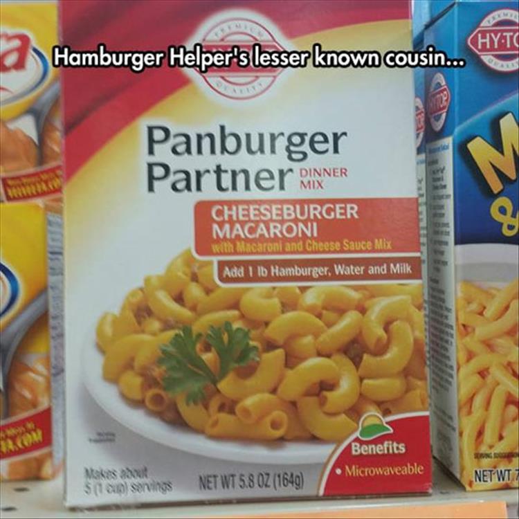 Hamburger Helper's lesser known cousin, Panburger Partner.