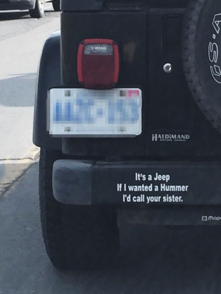 He wanted a Jeep not a Hummer.