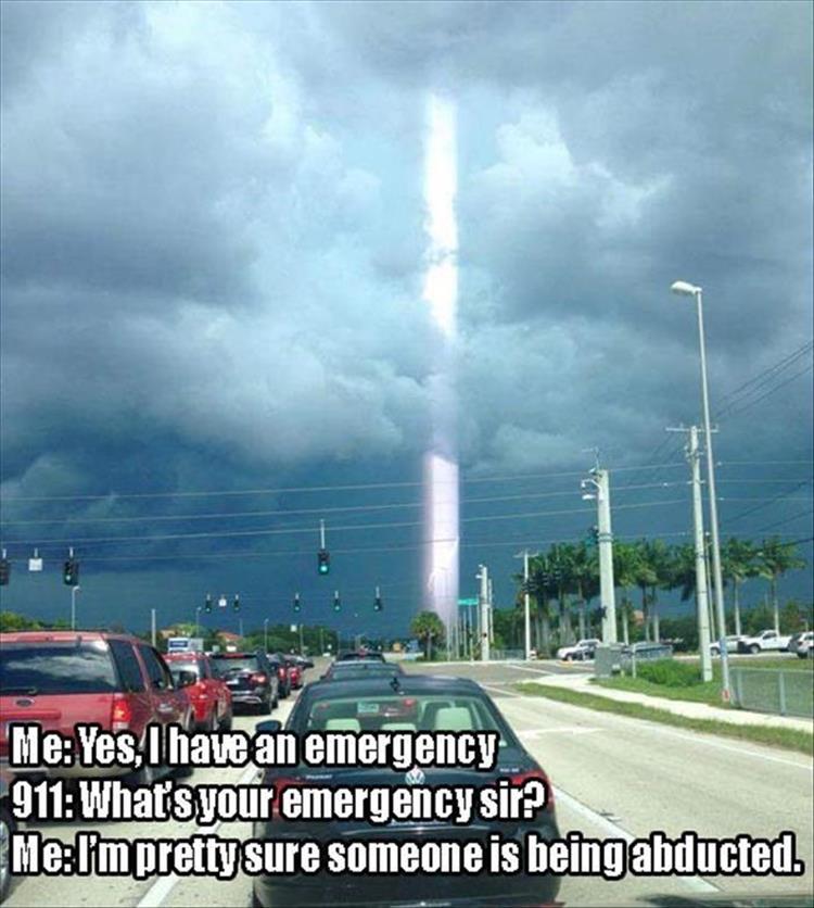 Hello, I'd like to report an abduction.