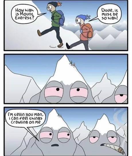 Mount Everest is very high.