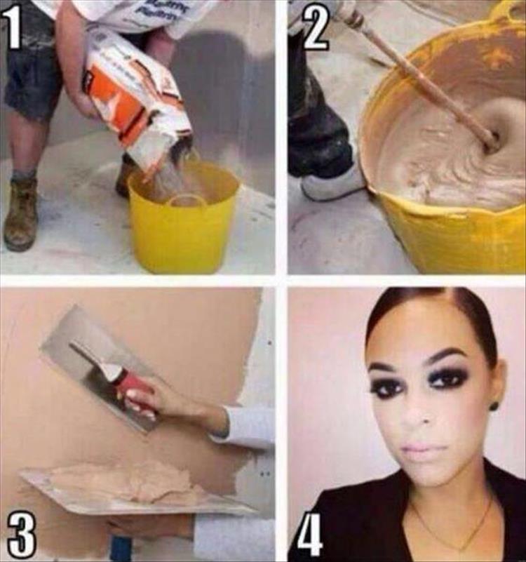 Professional makeup tutorial.