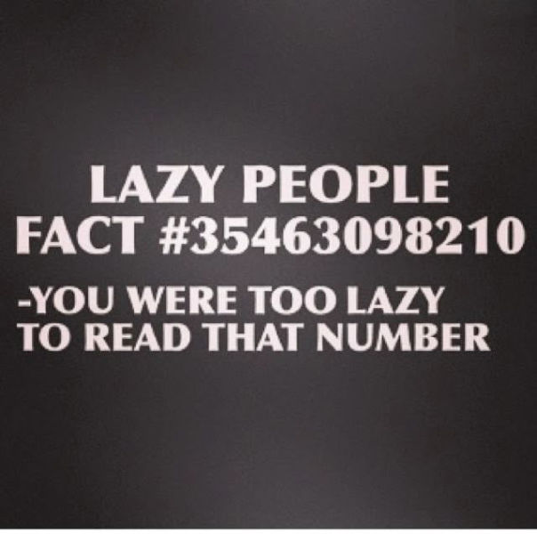 How to find out if you are lazy in a few seconds.