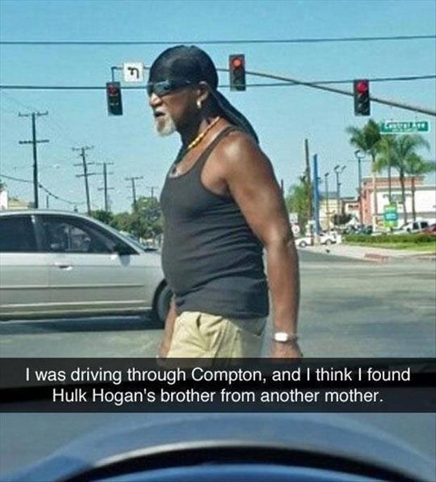 Hulk Hogan's twin spotted in Compton.