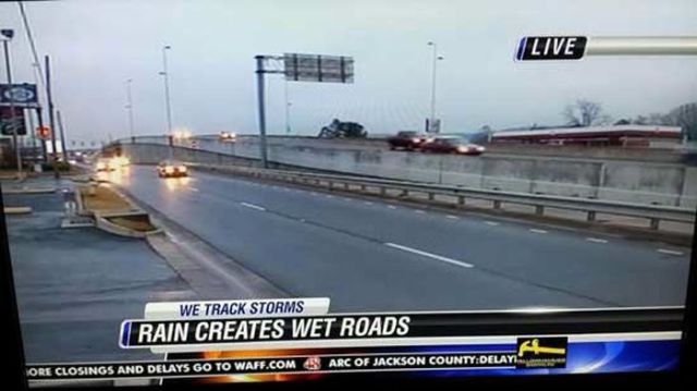 I am not sure if the news thinks society is stupid or if it was just a slow day but I am pretty sure everyone knows rain creates wet roads.