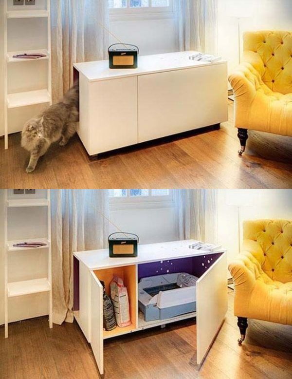 If have an unsightly cat litter box in your house then you may want to get one of these.