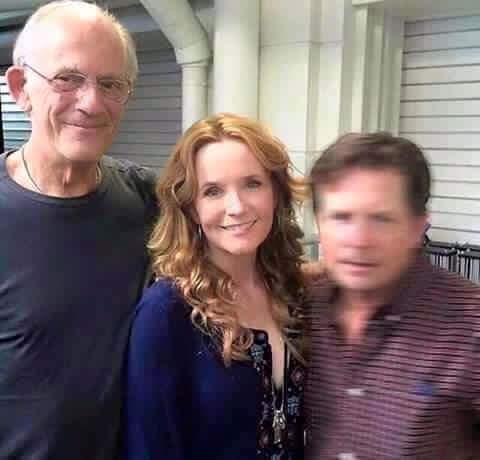 'Back to the Future' cast reunion photo with Doc, Lorraine and Marty.