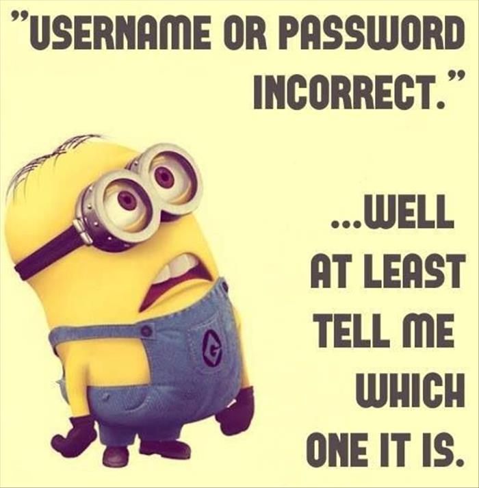 Incorrect username or password...