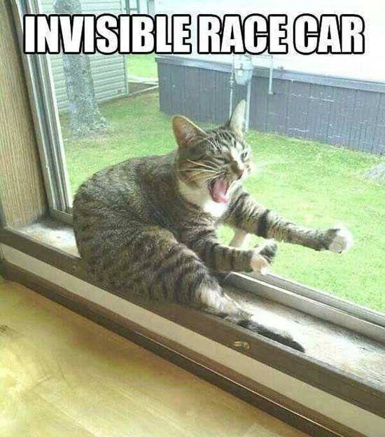 Invisible race car.