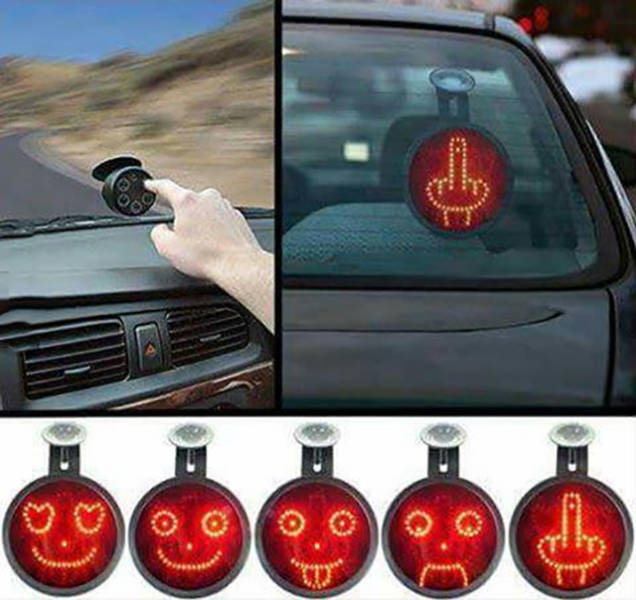 Let other drivers know how you're feeling with this nifty gadget.