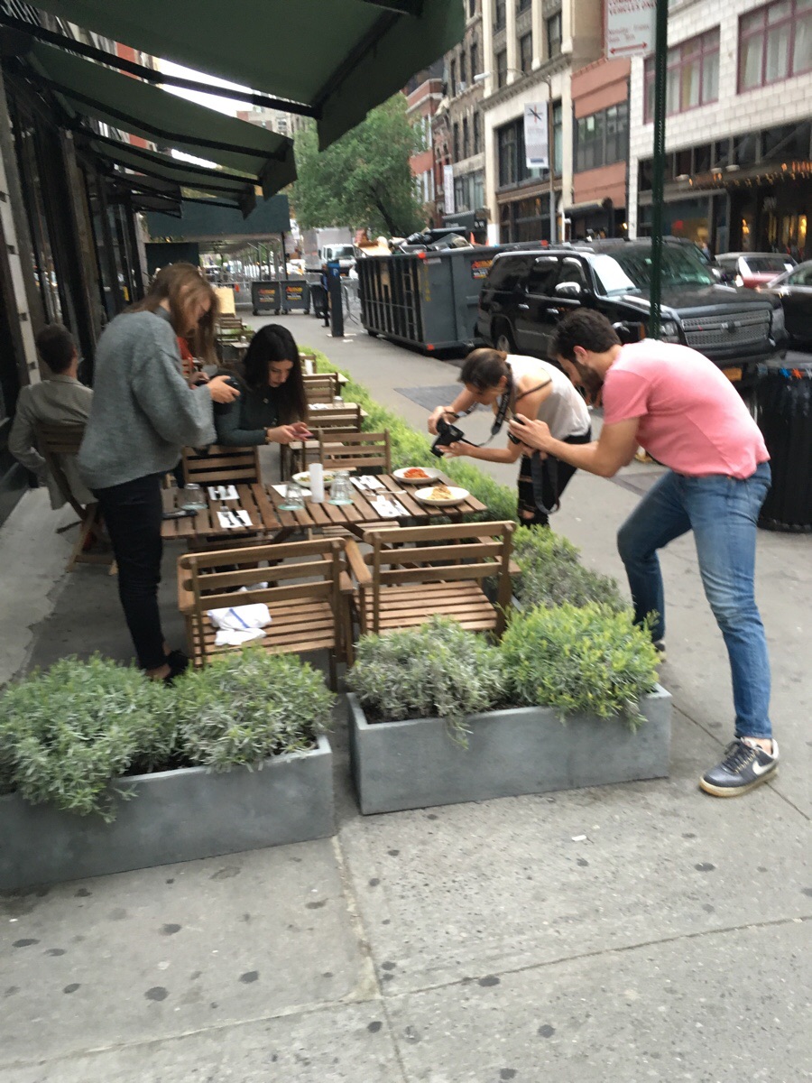 Lunch with hipsters.