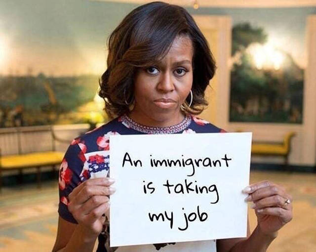 Michelle Obama is losing her job to an immigrant.