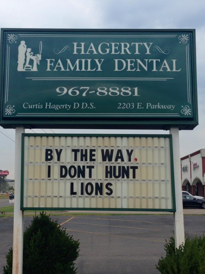 Not all dentists hunt and kill lions.