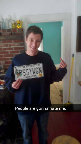 Owner of this 'pussy wagon' license plate is going to soon have many jealous haters.