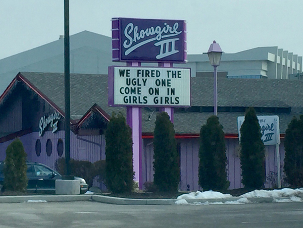 Patrons of this strip club have now been notified it is safe to return.