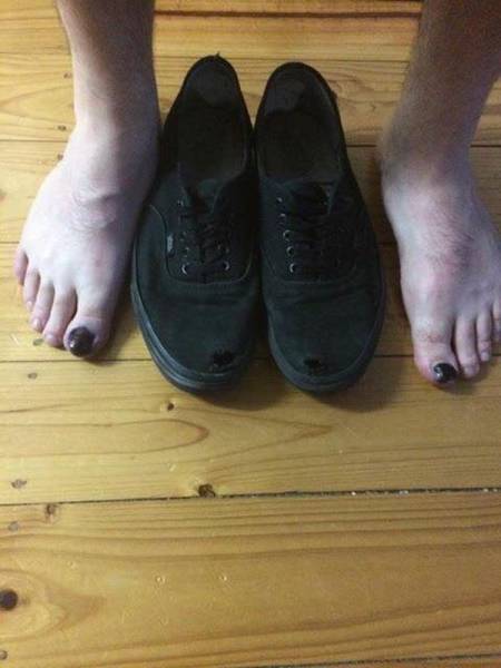 Perfect solution if you have holes in your shoes.
