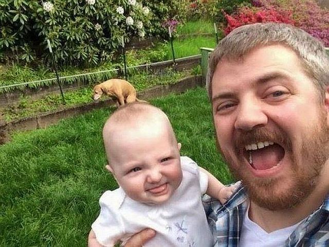 Photobombed by a Dog Dropping a Bomb.