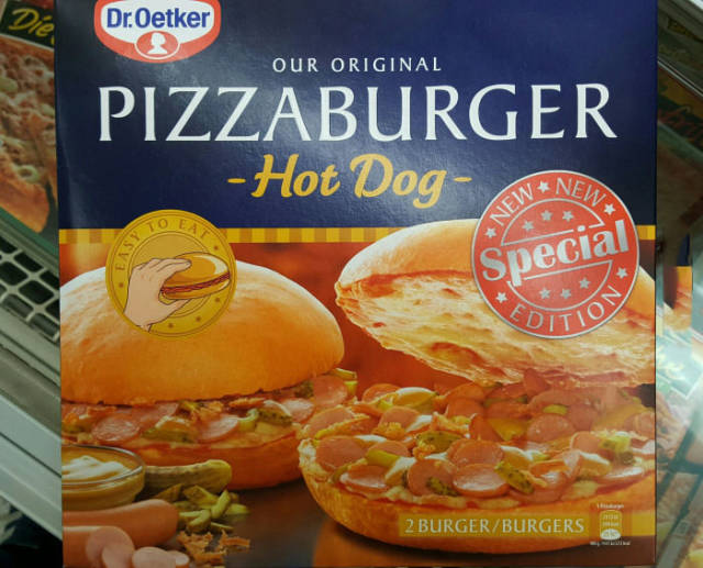 Pizza. burger or hot dog? Now you can have them all in one easy meal.