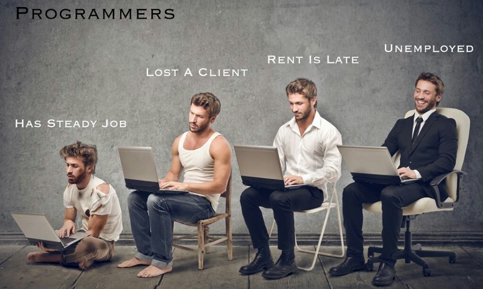 Programmers: The various stages of a computer programmers life.