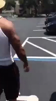 Reenactment of getting into a car in the video game GTA is spot on.