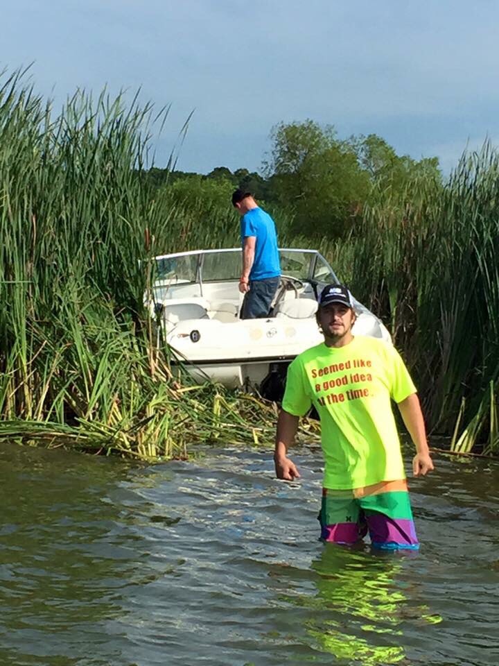 Seemed like a good idea at the time. Boating fun.