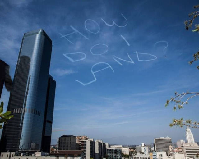 Skywriter having fun doing some trolling.