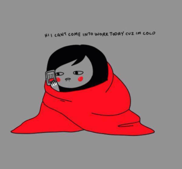 Hi, I can't come to work today.