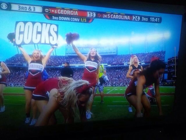 South Carolina Gamecocks Cheerleaders Are Always Full Of Excitement.