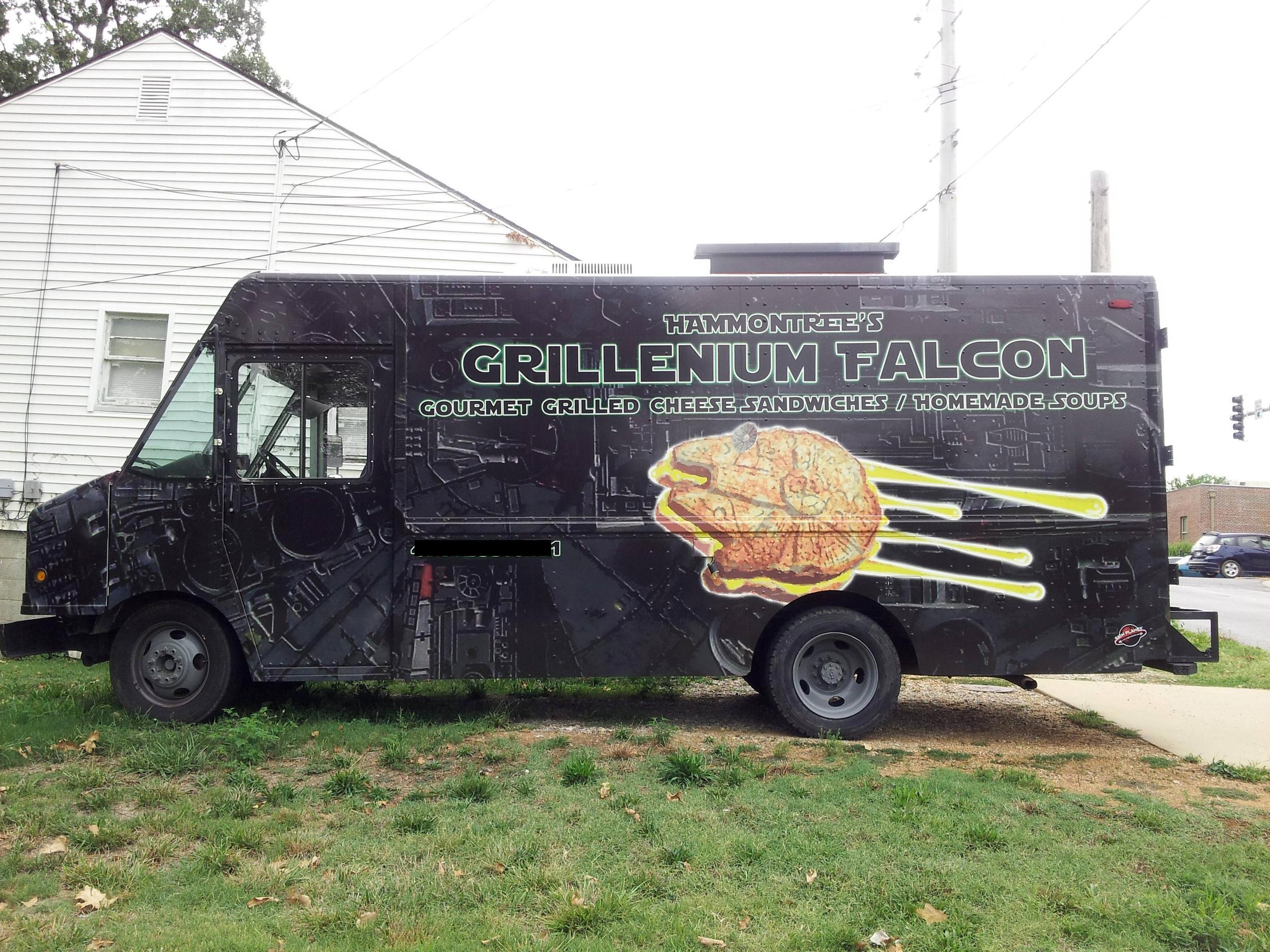 Grillenium Falcon food truck is awesome and even sells a sandwich called the Cheebacca.